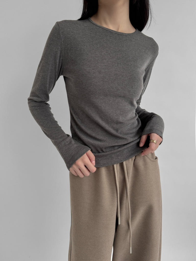 Yikho - Korean Women Fashion - #momslook - Soft Fleece Daily Tee - 2