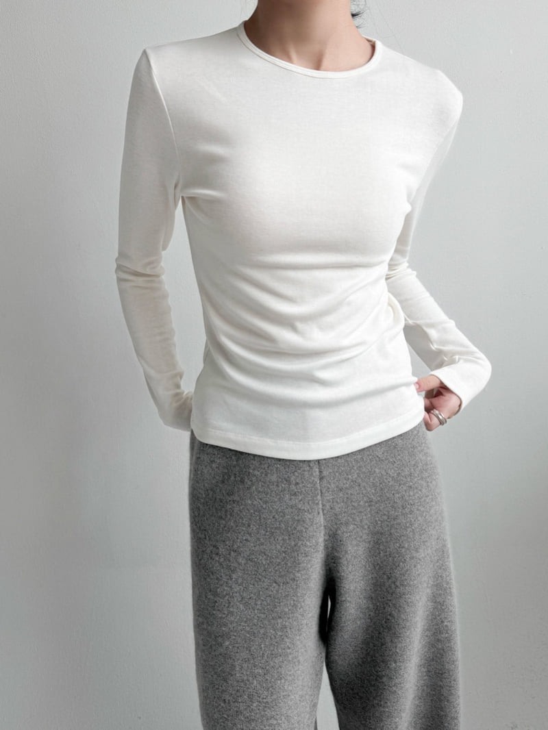 Yikho - Korean Women Fashion - #momslook - Soft Fleece Daily Tee - 6