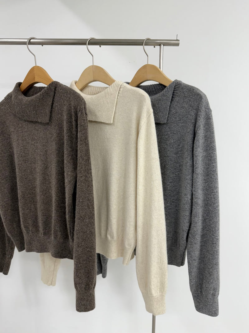 Yikho - Korean Women Fashion - #momslook - Maison Round Knit - 12