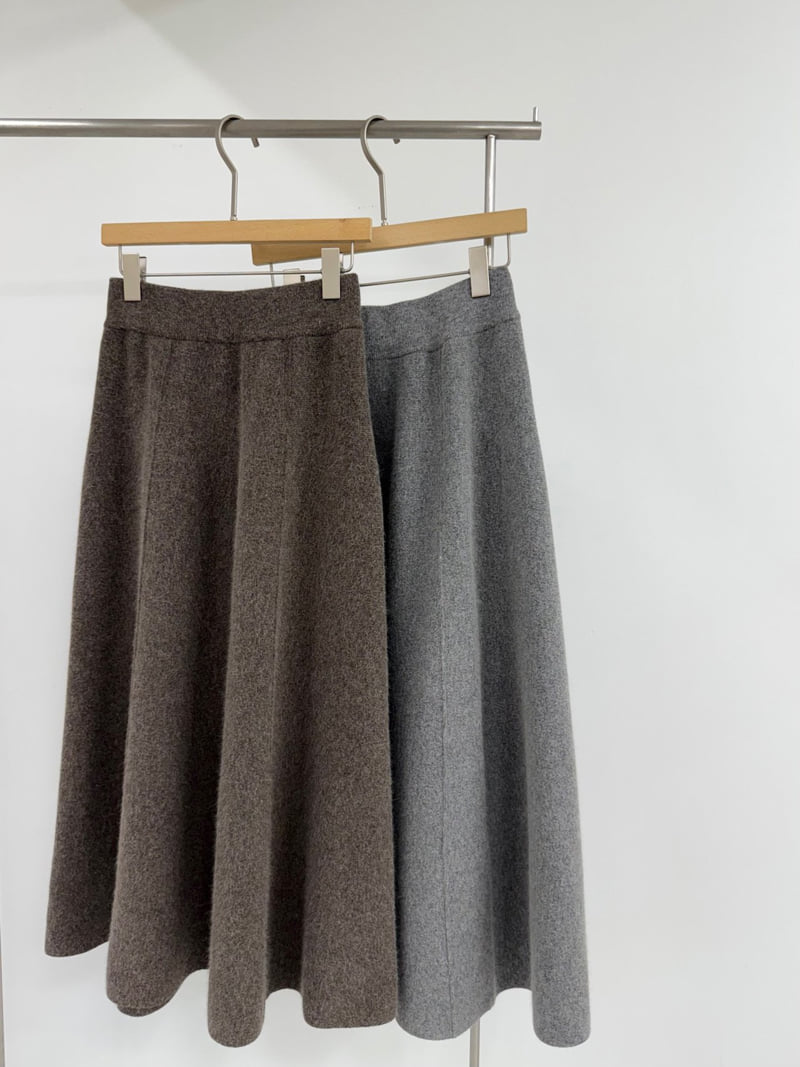 Yikho - Korean Women Fashion - #momslook - Time Wool Knit Skirt - 9