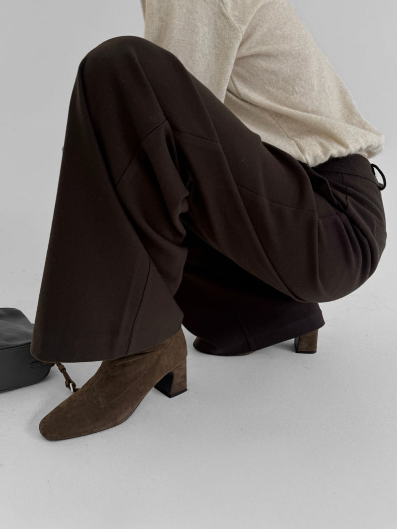 Yikho - Korean Women Fashion - #momslook - Mild Wide Fleece Slacks - 5