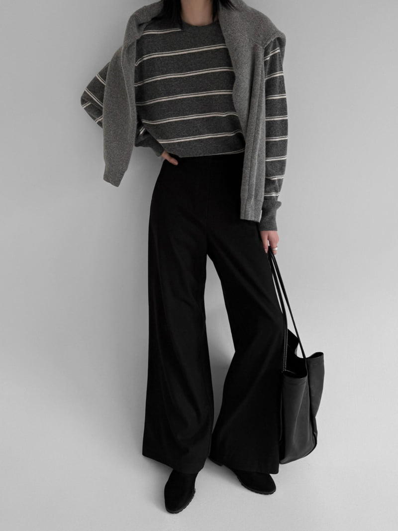 Yikho - Korean Women Fashion - #momslook - Mild Wide Fleece Slacks - 7