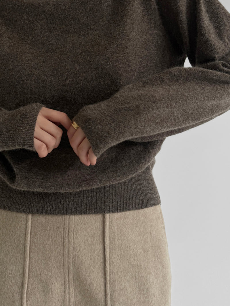 Yikho - Korean Women Fashion - #restrostyle - Maison Round Knit - 5