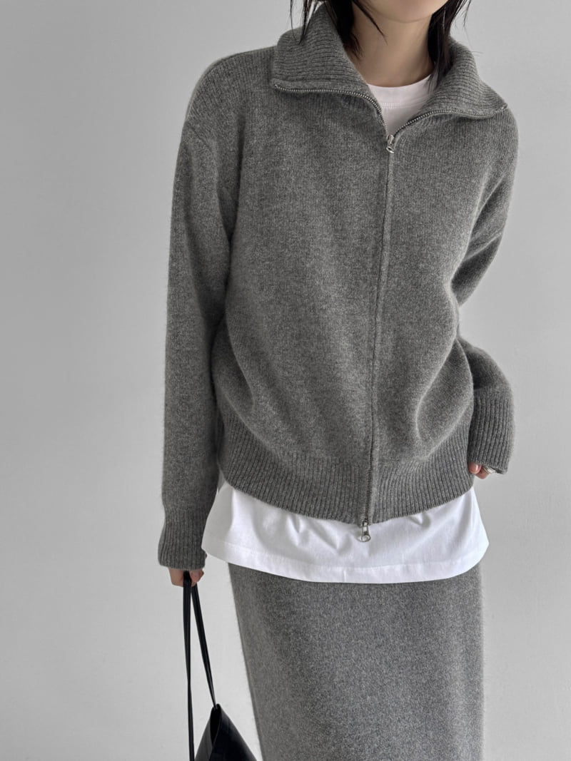 Yikho - Korean Women Fashion - #restrostyle - Two Way Zip-Up Cardigan - 3