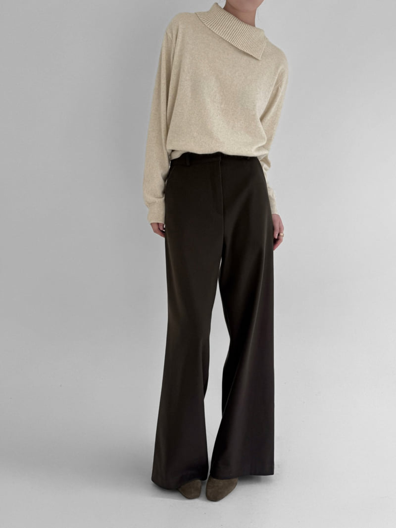 Yikho - Korean Women Fashion - #shopsmall - Mild Wide Fleece Slacks - 2
