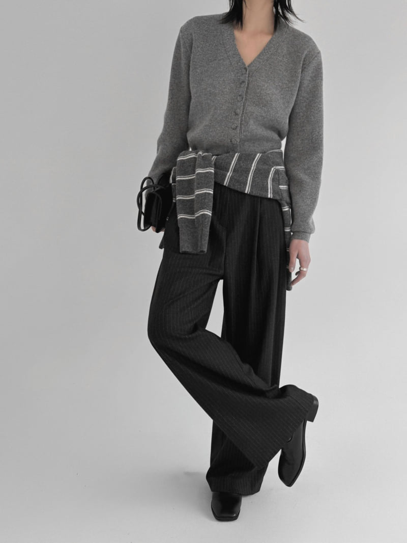 Yikho - Korean Women Fashion - #thatsdarling - Jay Stripe Wide Pants - 2