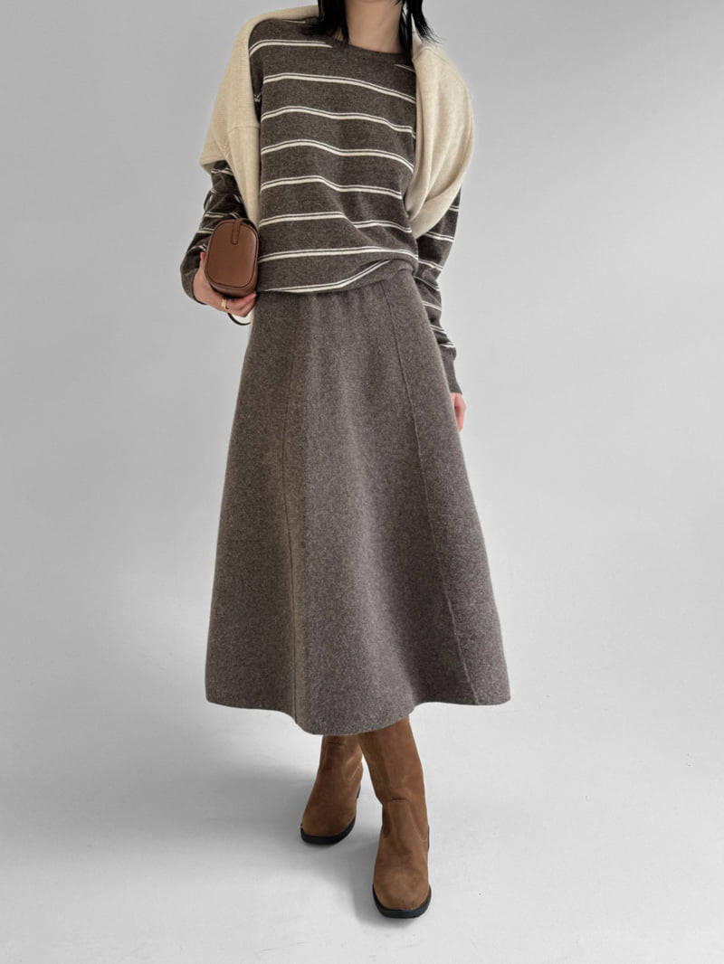 Yikho - Korean Women Fashion - #thelittlethings - Time Wool Knit Skirt - 6