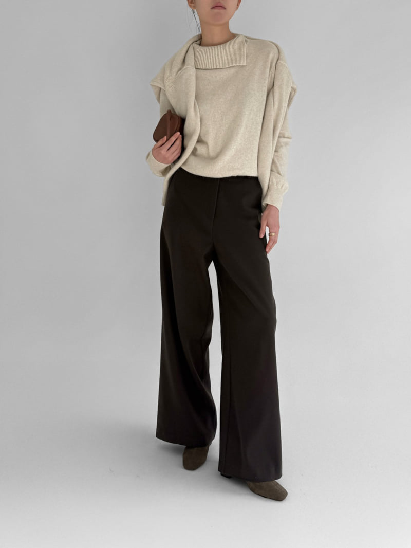 Yikho - Korean Women Fashion - #thatsdarling - Mild Wide Fleece Slacks - 4