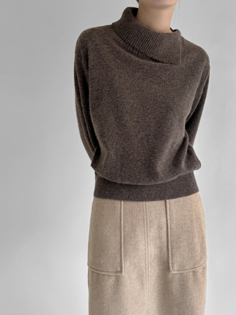 Yikho - Korean Women Fashion - #vintageinspired - Maison Round Knit - 2