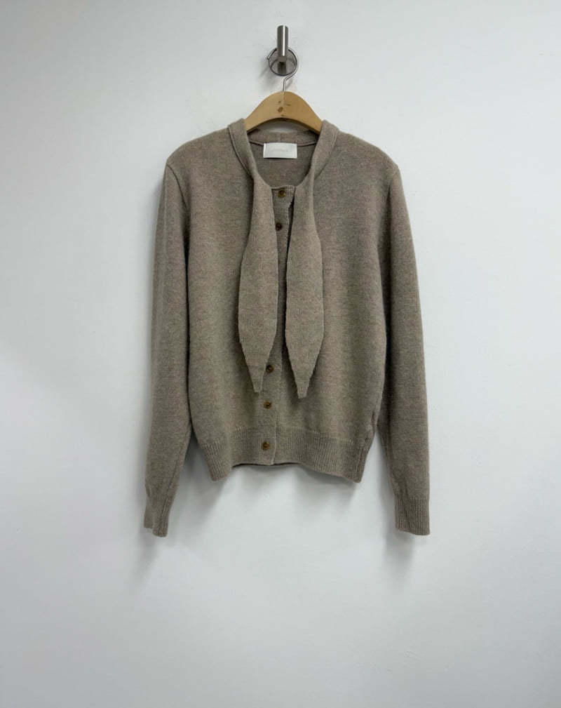 Yikho - Korean Women Fashion - #womensfashion - Wool Knit Scarf Cardigan - 10