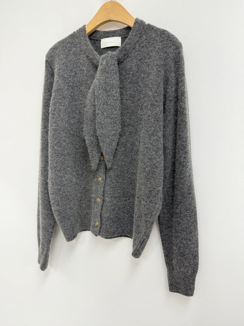 Yikho - Korean Women Fashion - #womensfashion - Wool Knit Scarf Cardigan - 12