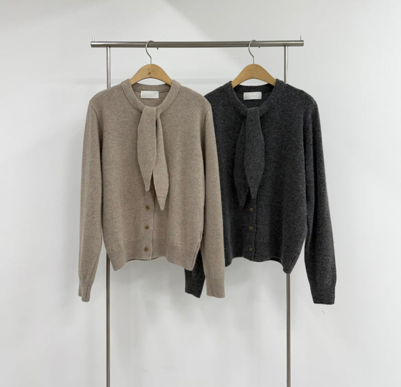 Yikho - Korean Women Fashion - #womensfashion - Wool Knit Scarf Cardigan - 8
