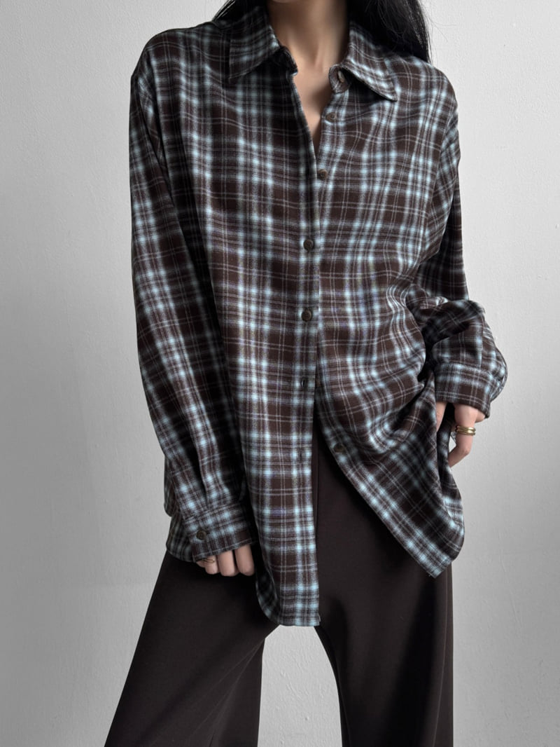 Yikho - Korean Women Fashion - #womensfashion - Arc Daily Check Shirt - 5