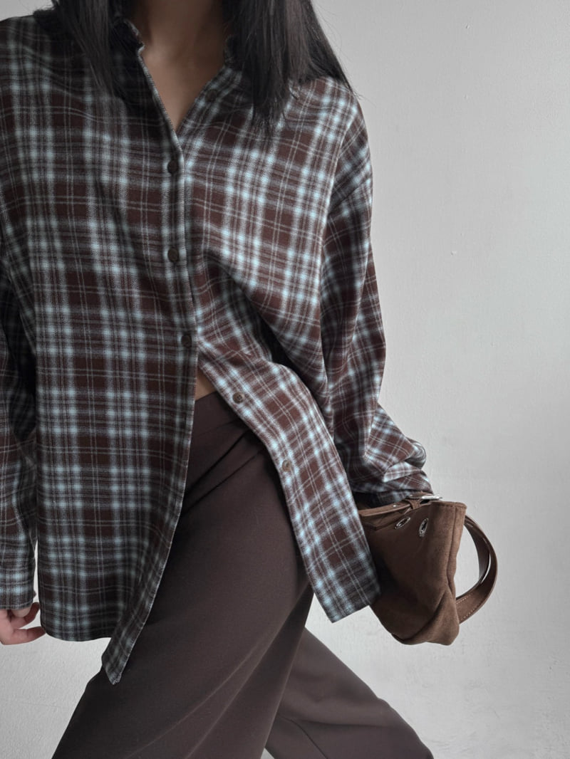 Yikho - Korean Women Fashion - #womensfashion - Arc Daily Check Shirt - 7