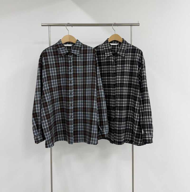 Yikho - Korean Women Fashion - #womensfashion - Arc Daily Check Shirt - 9