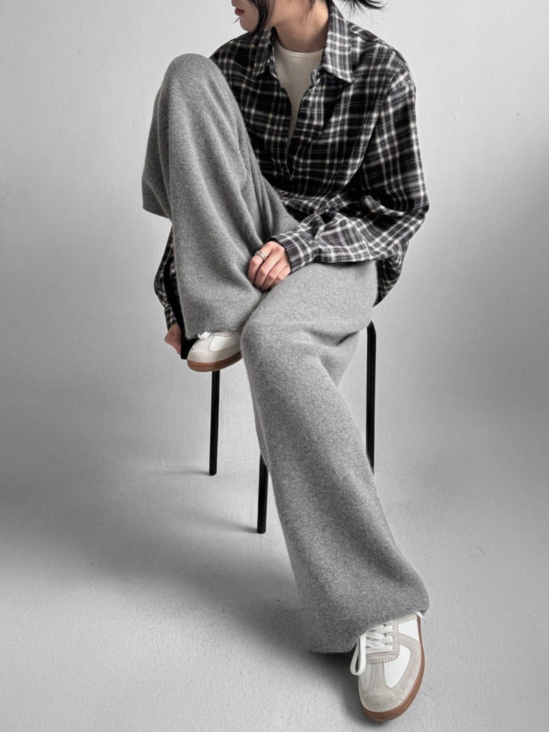 Yikho - Korean Women Fashion - #womensfashion - Mono Knit Banded Pants - 5