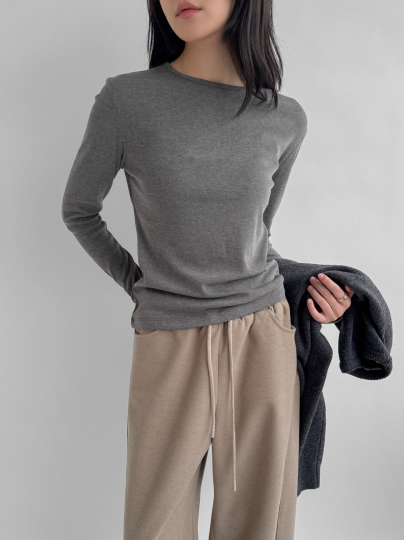 Yikho - Korean Women Fashion - #womensfashion - Soft Fleece Daily Tee