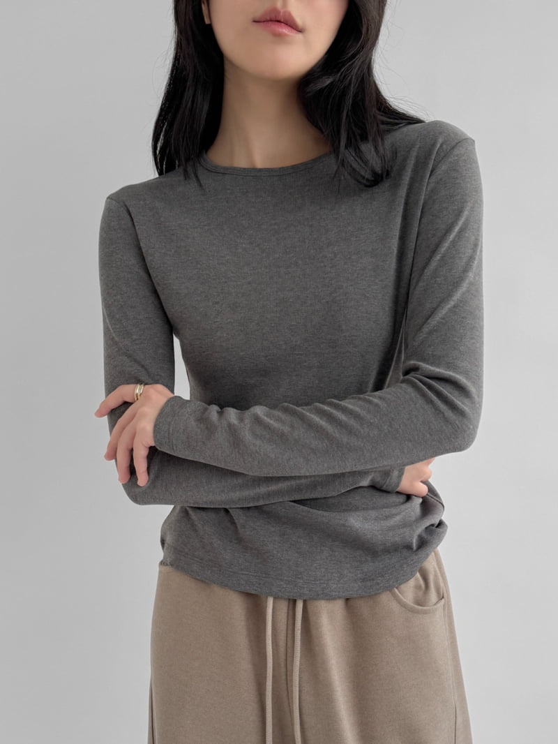 Yikho - Korean Women Fashion - #womensfashion - Soft Fleece Daily Tee - 3