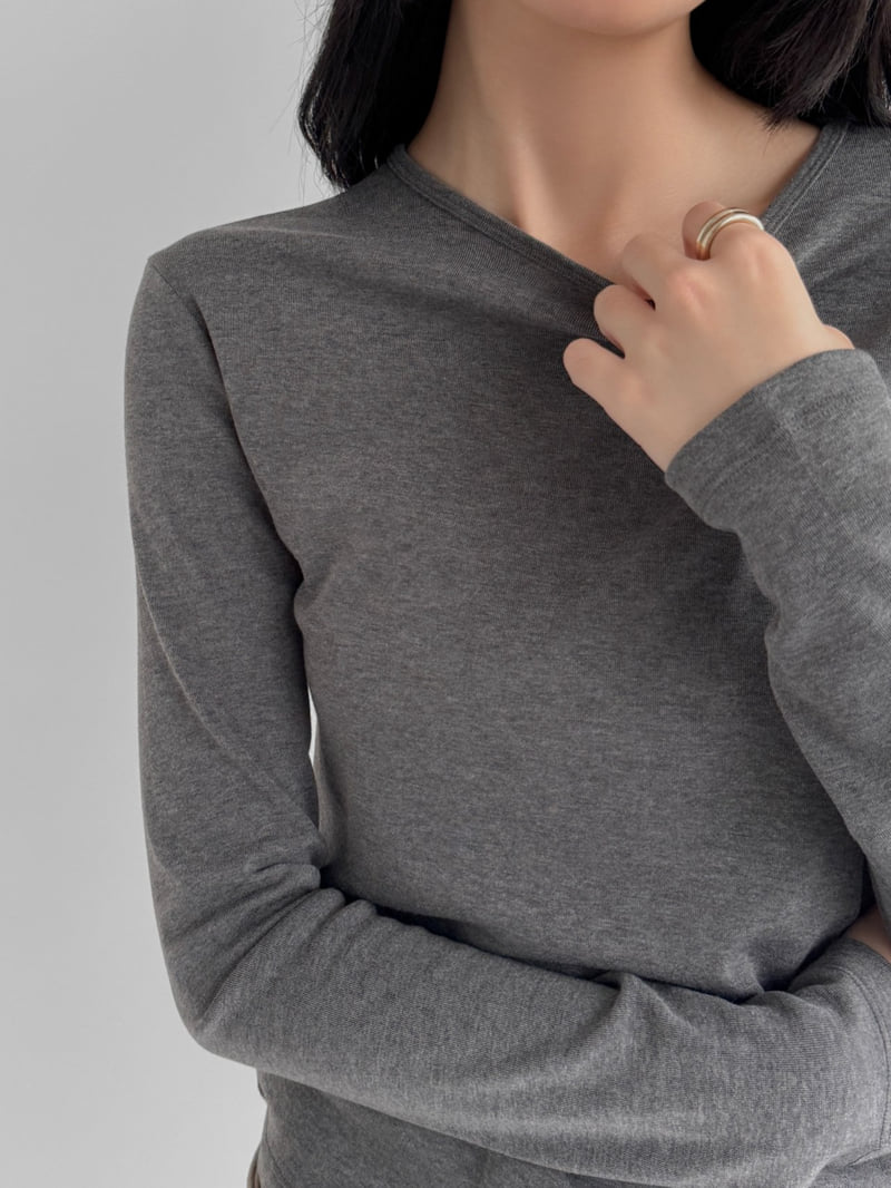 Yikho - Korean Women Fashion - #womensfashion - Soft Fleece Daily Tee - 5