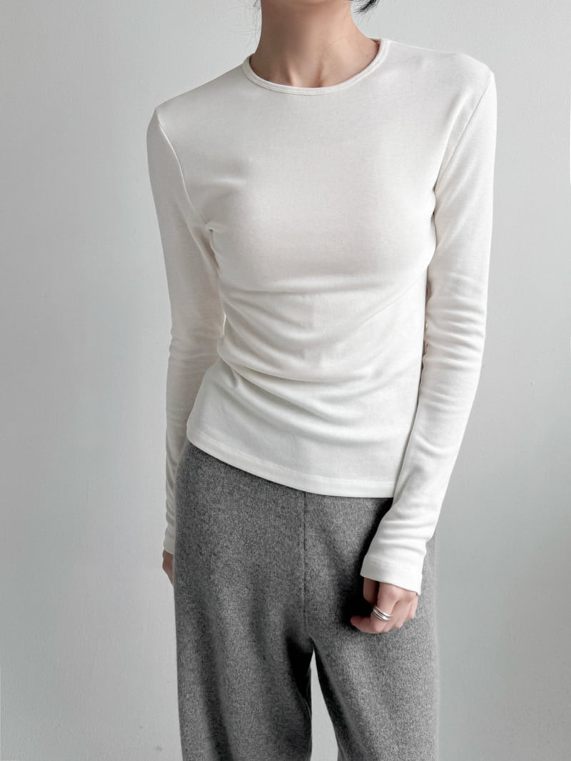 Yikho - Korean Women Fashion - #womensfashion - Soft Fleece Daily Tee - 7