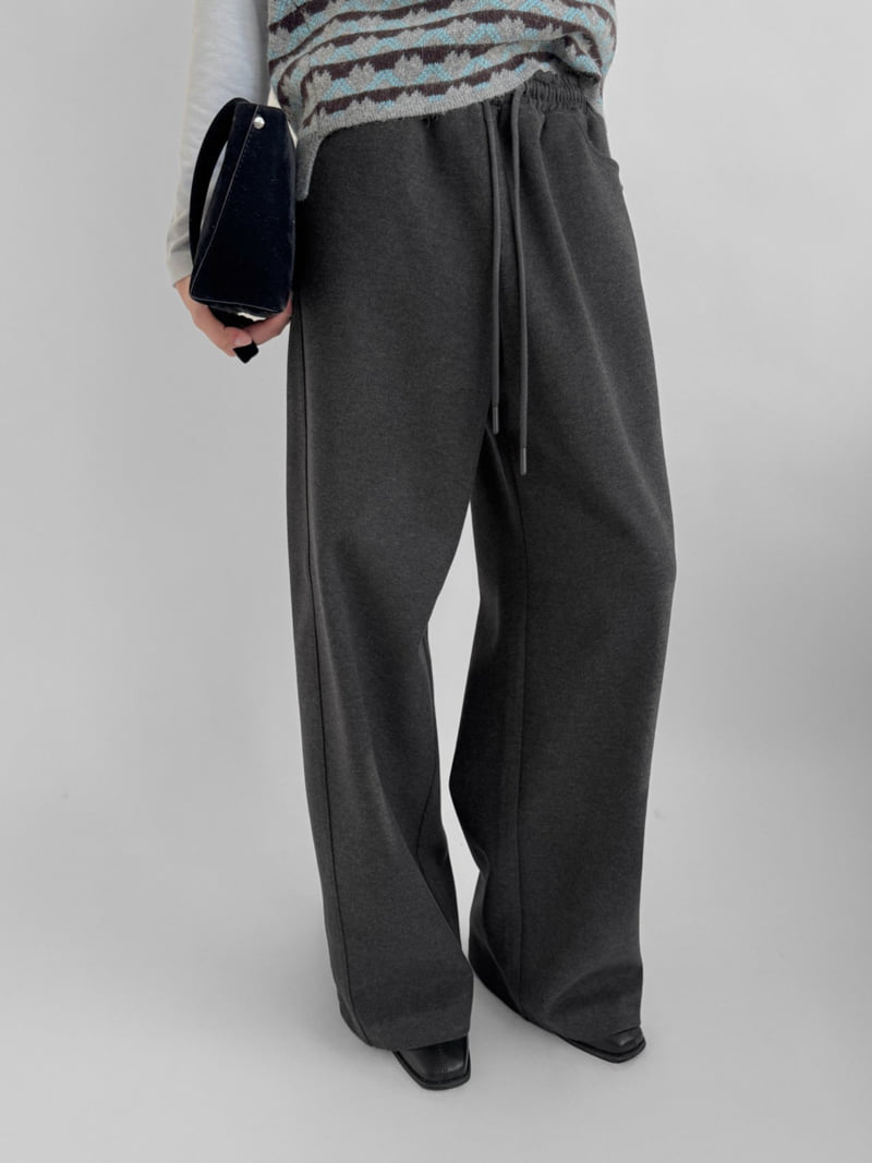 Yikho - Korean Women Fashion - #womensfashion - Winter Fleece Banded Pants - 6