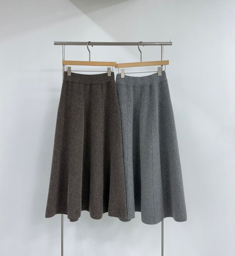 Yikho - Korean Women Fashion - #womensfashion - Time Wool Knit Skirt - 8
