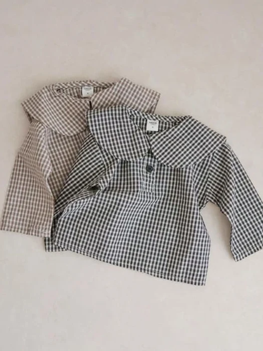 Check Sailor Blouse Check Sailor Blouse