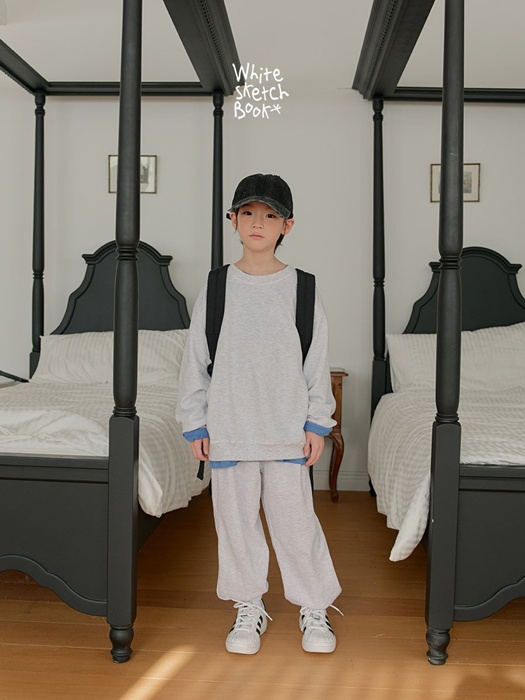 Plain Sweatshirt Set