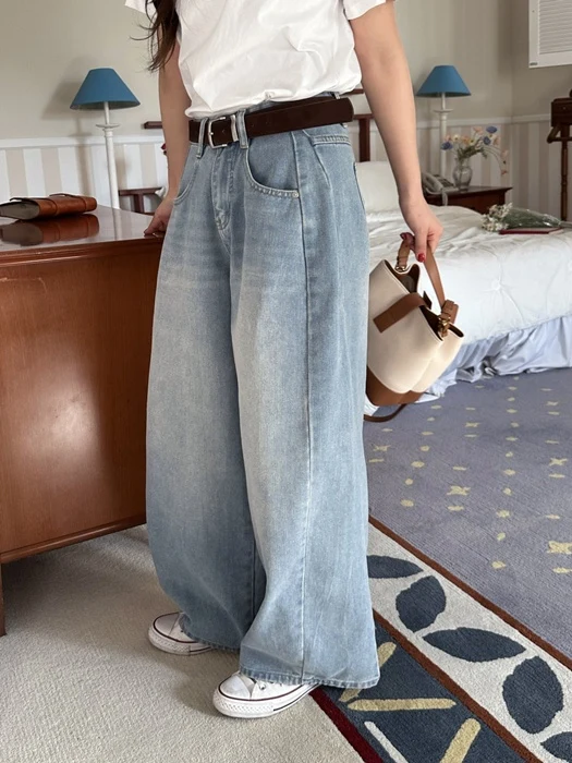 Seam Wide Denim Pants Seam Wide Denim Pants