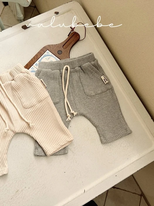 Wide Waffle Baggy Pants