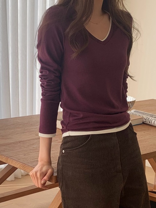 Poplin V Neck Top Poplin V Neck Top