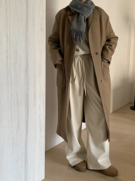 Essential Shawl Collar Wool Coat