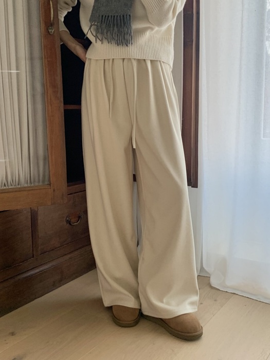 Herringbone Brushed Banding Pants Herringbone Brushed Banding Pants