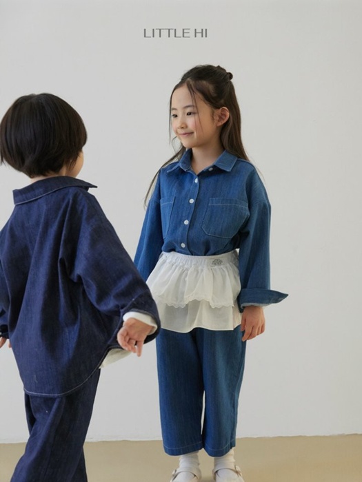 Slub Denim Shirt (Medium Denim) Slub Denim Shirt (Medium Denim)
