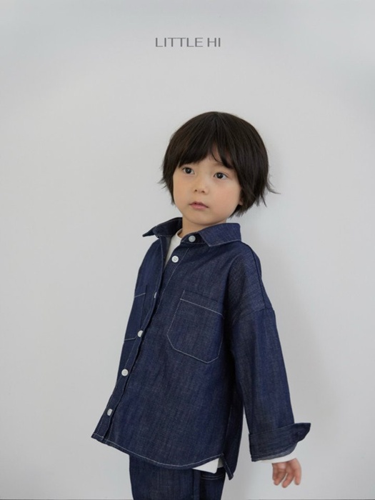 Slub Denim Shirt (Dark Denim) Slub Denim Shirt (Dark Denim)