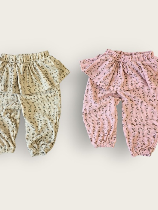 Floral Frill Jogger Pants Floral Frill Jogger Pants