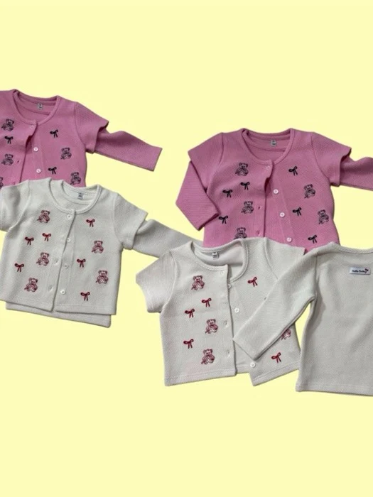 Bear Ribbon Cardigan Set Bear Ribbon Cardigan Set