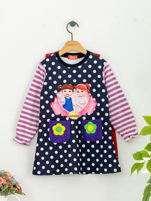 Kong Suni Dot Cape One-piece Kong Suni Dot Cape One-piece