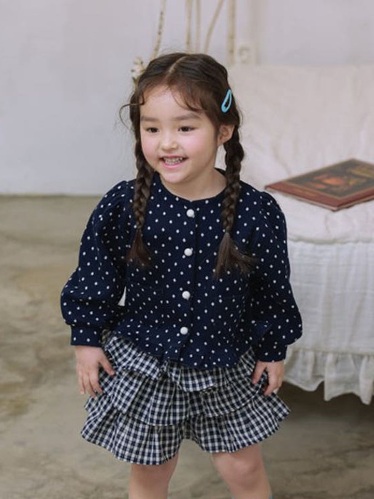 Dot Jacquard Frill Cardigan Dot Jacquard Frill Cardigan