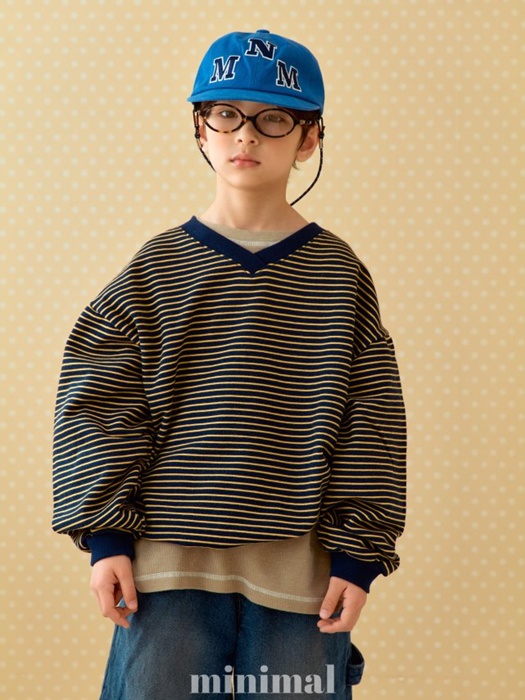 Stripe V Neck Sweatshirt Stripe V Neck Sweatshirt