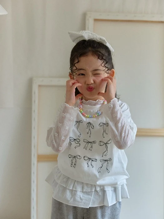 Ribbon Short Sleeve Tee Ribbon Short Sleeve Tee