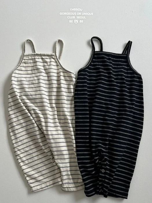 Bebe Stripe Overalls