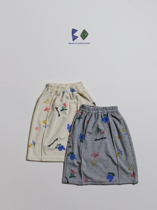 Floral Terry Skirt Floral Terry Skirt