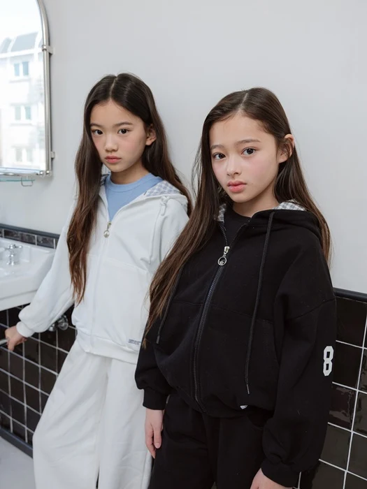 Check Hoodie Zip-Up Check Hoodie Zip-Up