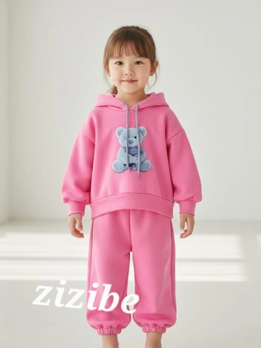 Bear Hoodie Top Bottom Set Bear Hoodie Top Bottom Set