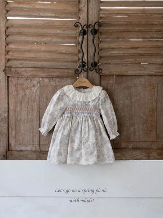 Mocha Smocking One-piece Mocha Smocking One-piece