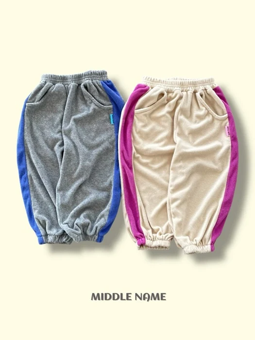 Terry Color Line Pants