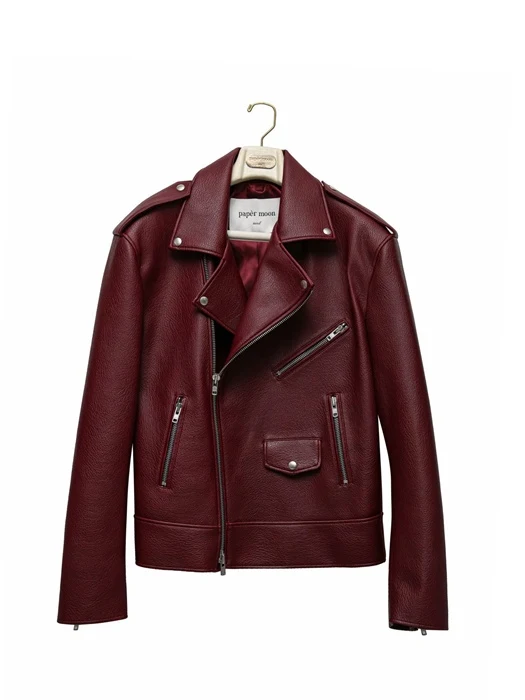 Oversized Chunky Zpped Vegan Leather Biker Jacket Oversized Chunky Zpped Vegan Leather Biker Jacket