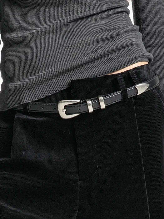 Classic Western Buckle Leather Belt Classic Western Buckle Leather Belt