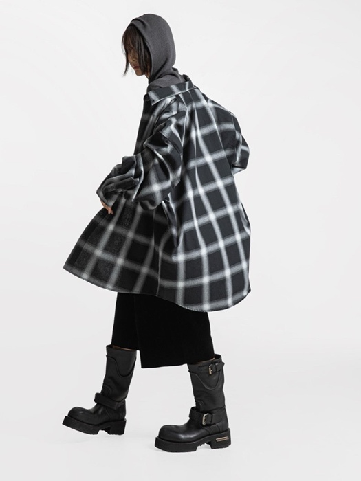 Oversized Plaid Check Button Down Shirt Oversized Plaid Check Button Down Shirt